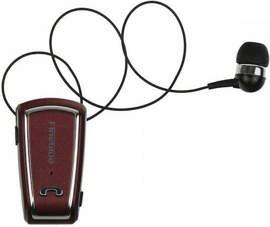 Fineblue F-V3 In-ear Bluetooth Handsfree Earphone Lapel Red