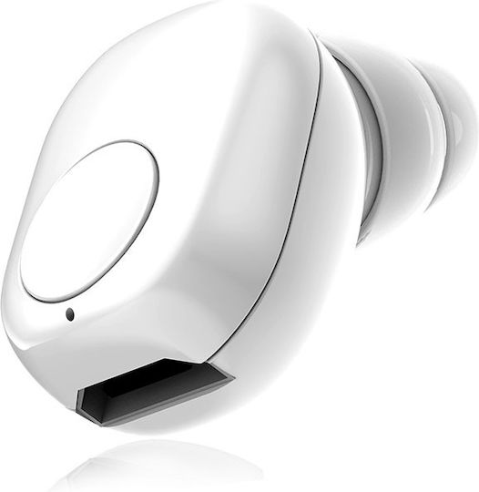 V-TAC VT-6500 In-ear Bluetooth Handsfree Ακουστικό Λευκό