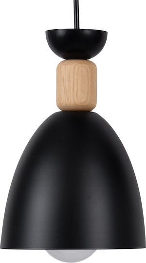 GloboStar Ava Pendant Light Black Bell with Socket E27 35x35x130cm