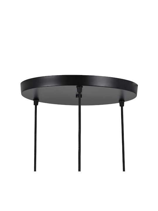 GloboStar Ava Hängelampe Schwarz Glocke mit Fassung E27 35x35x130cm.