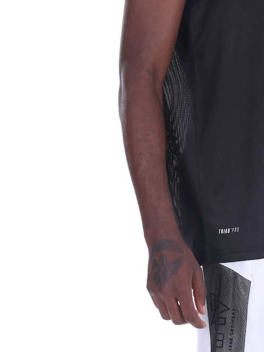 Αθλητικό T-shirt Μαύρο