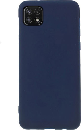 Matt Back Cover Silicon 1.2mm Albastru închis (Galaxy A22 5G)