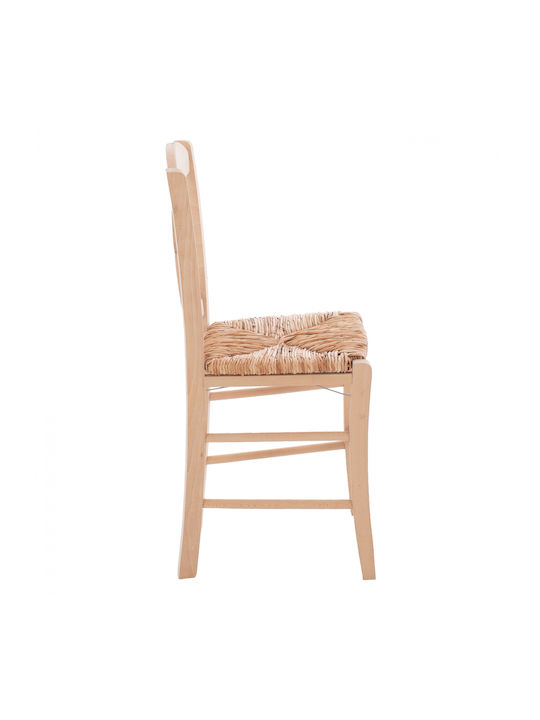 Cafe Wooden Chair Beige 40.5x41.5x88cm