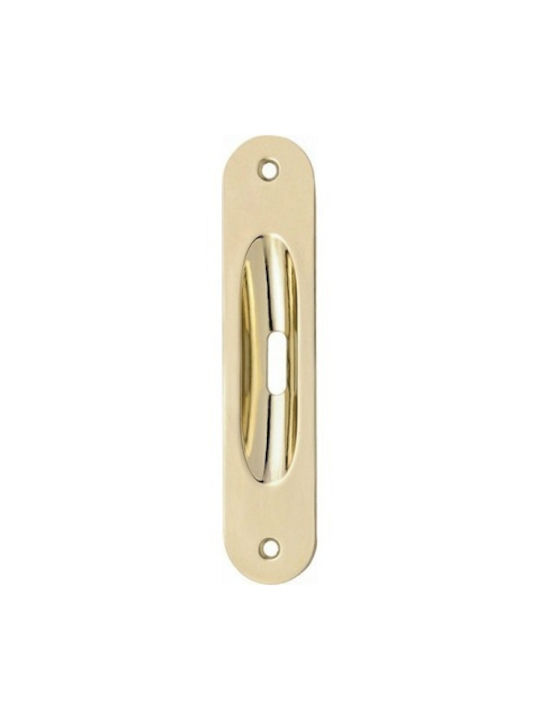 Import Hellas Χρυσό Ματ Door Flush Handle with Key Hole 215 166mm