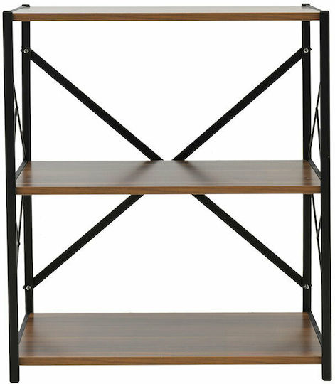 Octava Bookcase Walnut-Black 66x30x85cm Octava Bookcase Walnut-Black 66x30x85cm