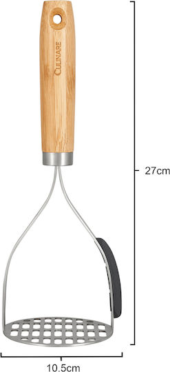 Culinare Πρέσα Πατάτας από Ανοξείδωτο Ατσάλι Ασημί-Καφέ 27cm
