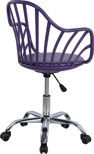 HomeMarkt Stuhl Büro mit Armen Becky HM8457.06 Lila