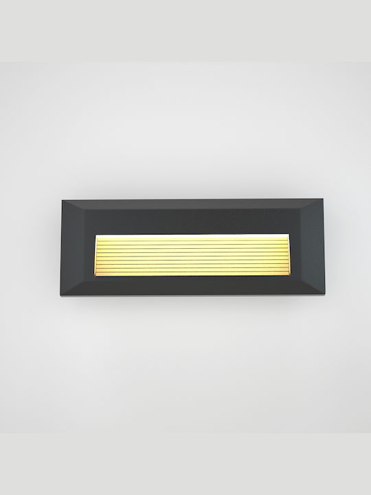 Inlight Mono Waterproof Wall-Mounted Outdoor Ceiling Light IP65 with Integrated LED Black