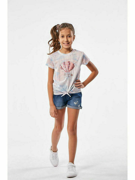 Εβίτα Kinder Set mit Shorts Sommer 2Stück Weiß