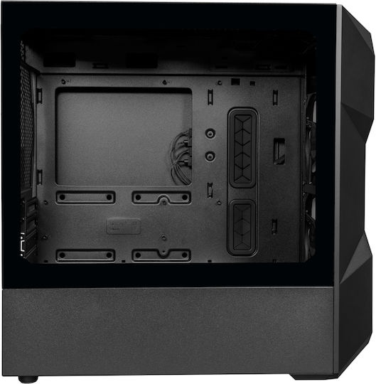 CoolerMaster TD300 MESH Геймърско бюро Мини кула Компютърна кутия със страничен прозорец и RGB осветление Черен