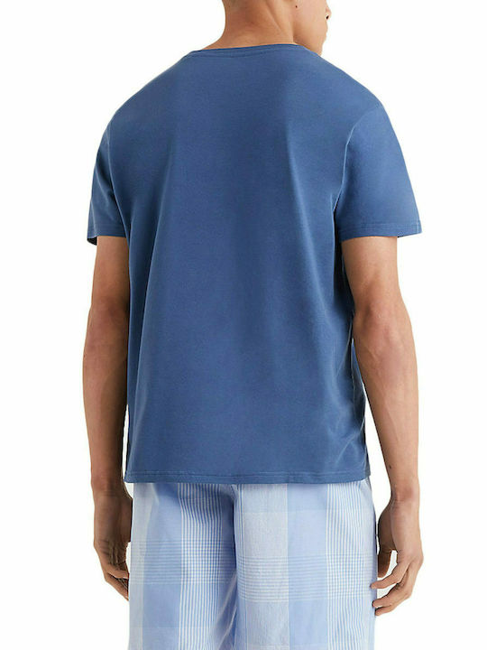 Tommy Hilfiger Ανδρικό T-shirt Μπλε με Λογότυπο