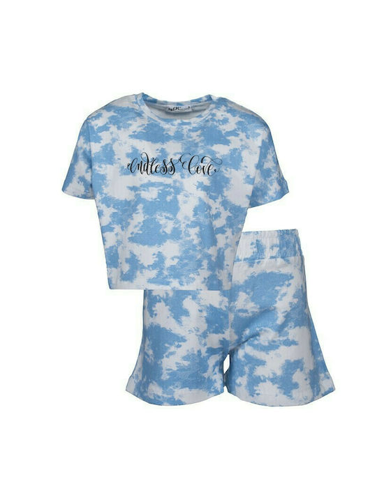 Nek Kids Wear Kids Set with Shorts Summer 2pcs Blue