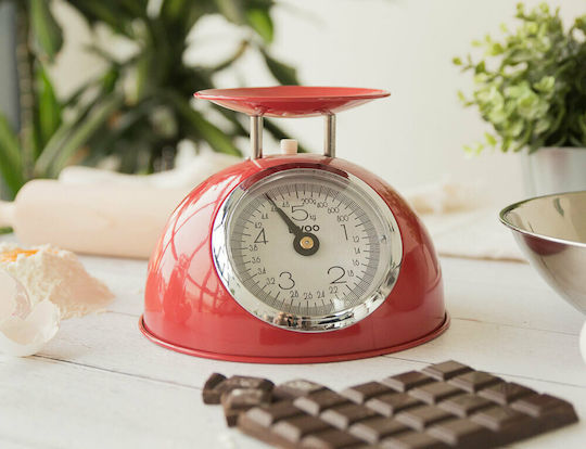 Livoo Analoge Küchenwaage mit Eimer bis 5kg Rote