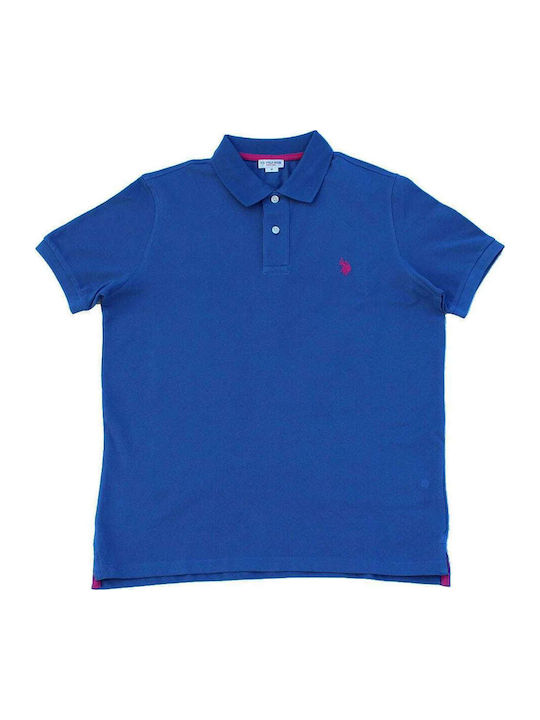 Kinderpolo Kurzarm Blau Serius