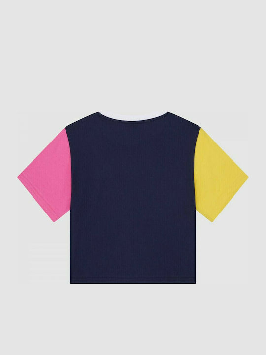 Παιδικό Crop Top Κοντομάνικο Μπλε Flar