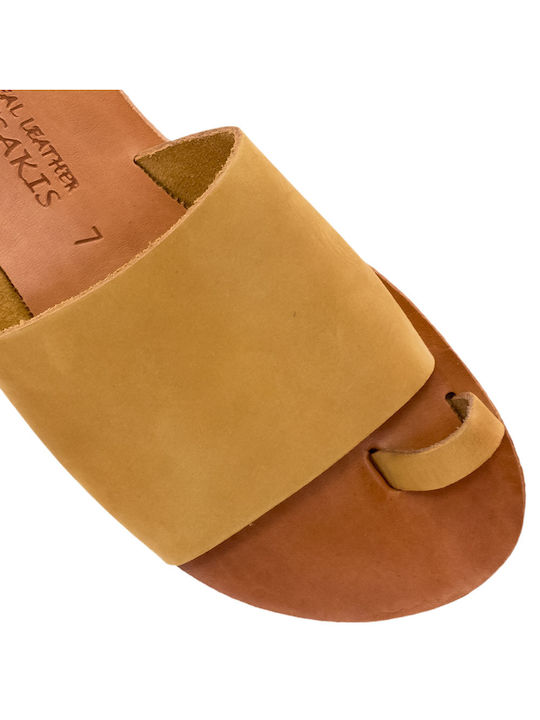 Women's sandals Climatsakis wide toe sandals yellow 750