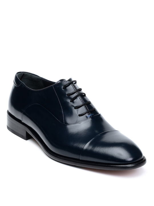 Perlamoda Men's Leather Dress Shoes Blue