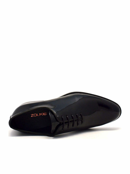 Herrenschuhe aus Lackleder Schwarz
