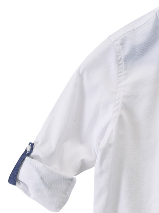 Kids One Color Shirt Long Sleeve White