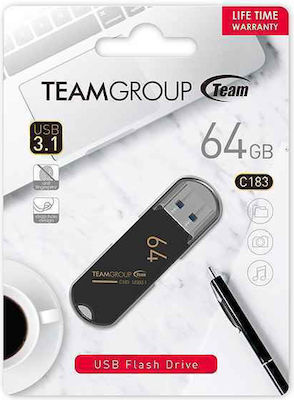 TeamGroup C183 64GB USB 3.1 Stick Black