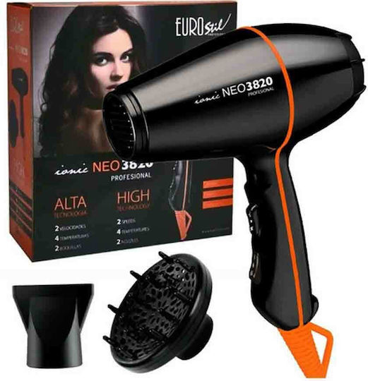 Eurostil Neo 3820 Ionic Professional Hair Dryer with Diffuser 2000W