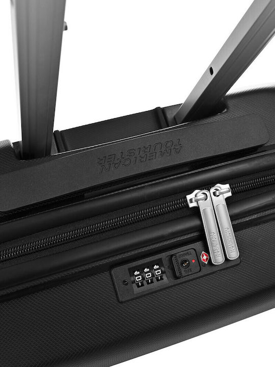 American Tourister Air Move Spinner Cabin Travel Suitcase Hard Black with 4 Wheels Height 55cm 139254-1041