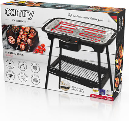 Camry With Legs Electric Grill Grill 2000W with Adjustable Thermostat 37cmx21cmcm