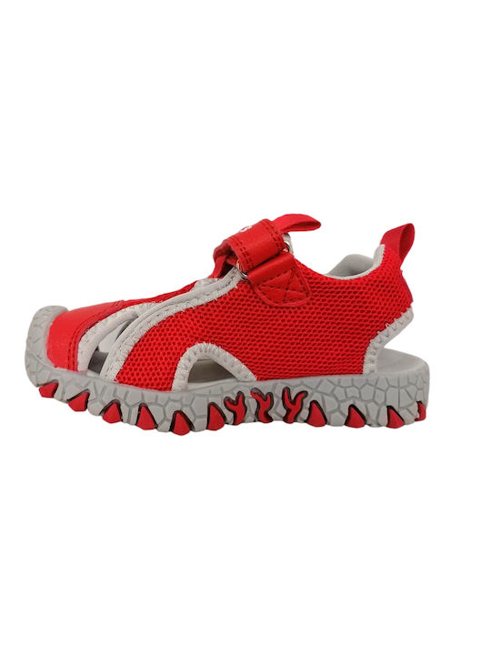 Bull Boys Shoe Sandals with Velcro & Lights Red