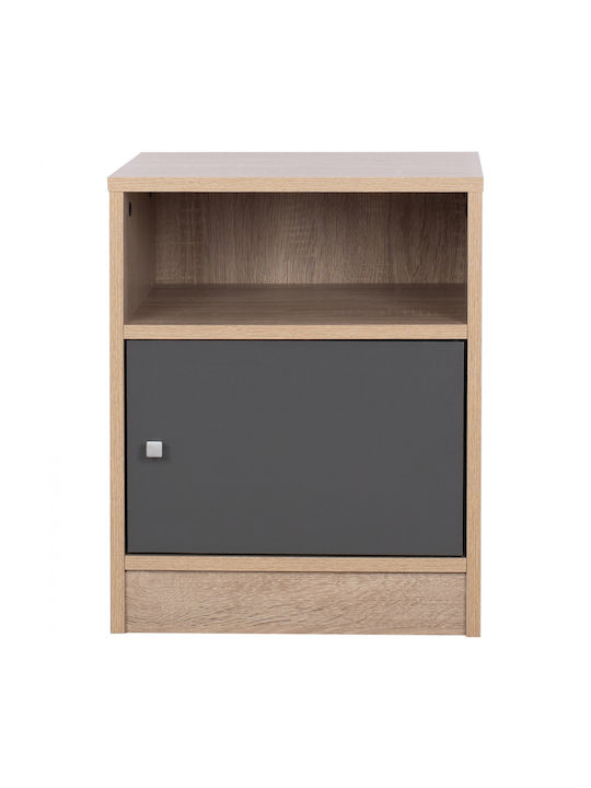 Bedside Table Malory Wooden Sonama Grey 40x40x50cm