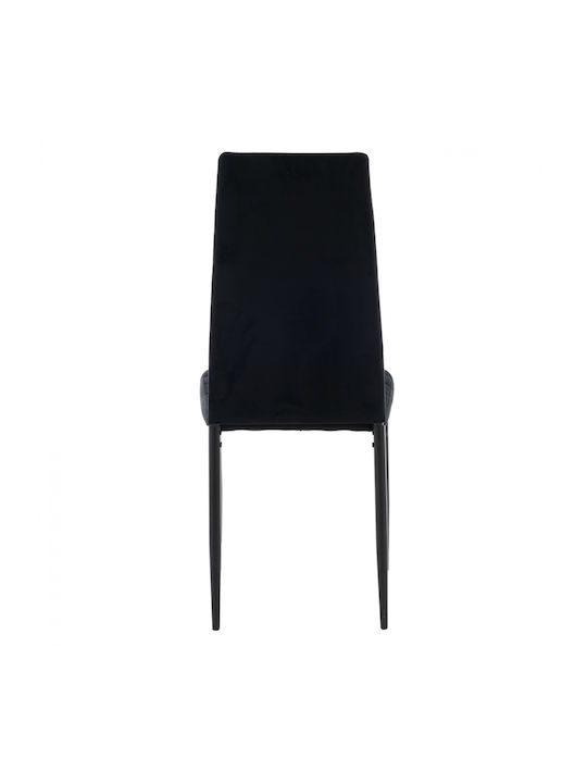 Dining Room Velvet Chair Black 40x48x95cm