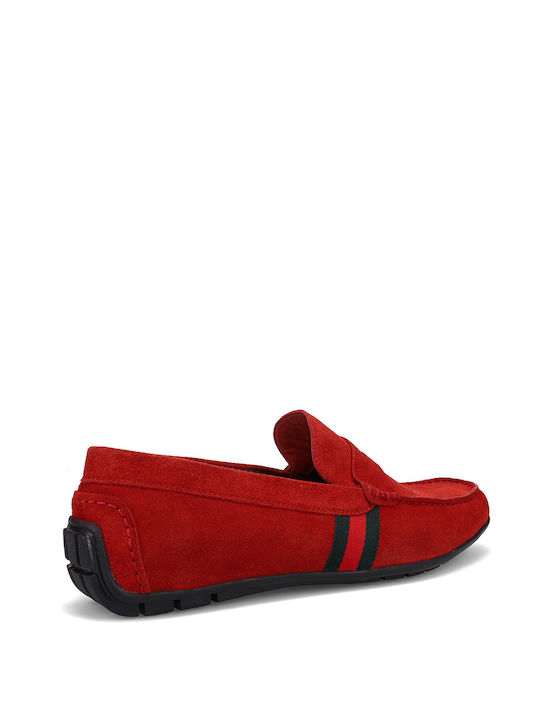 Men's Suede Moccasins Red GL2807-M08