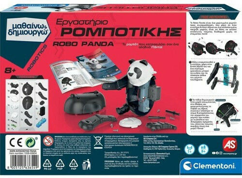 Clementoni Εργαστήριο Ρομποτικης Robo Panda STEM Εκπαιδευτικό Παιχνίδι Ρομποτικής Μαθαίνω & Δημιουργώ για 8+ Ετών
