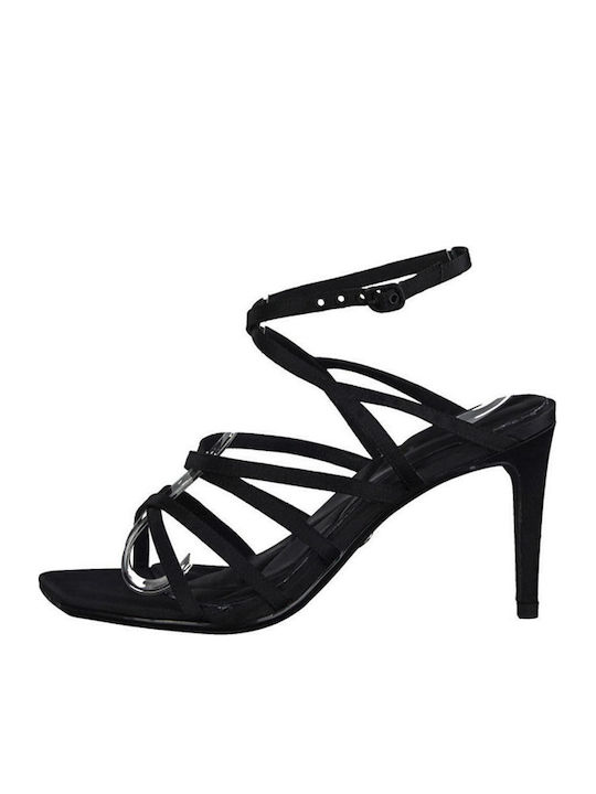 Stoff Sandalen Schwarz