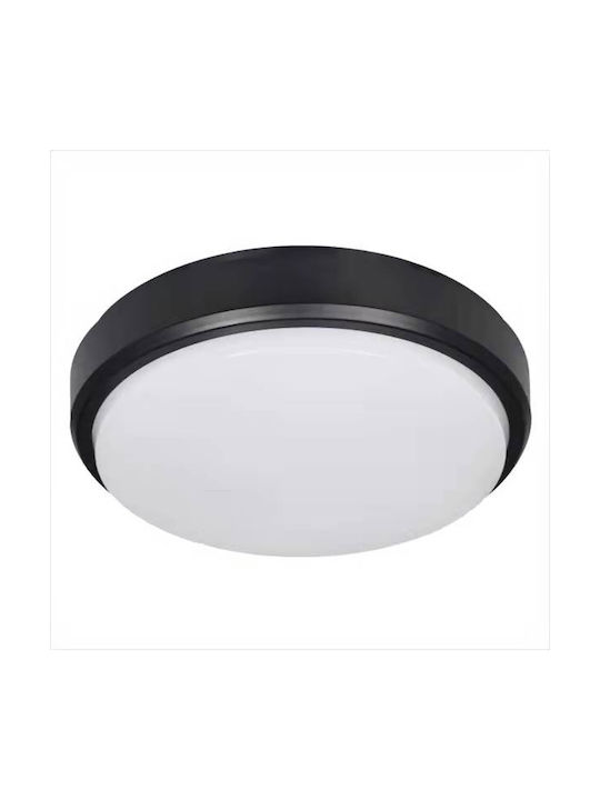 Inlight Echo Στεγανό Πλαφονιέρα Οροφής Εξωτερικού Χώρου με Ενσωματωμένο LED σε Μαύρο Χρώμα 80300240