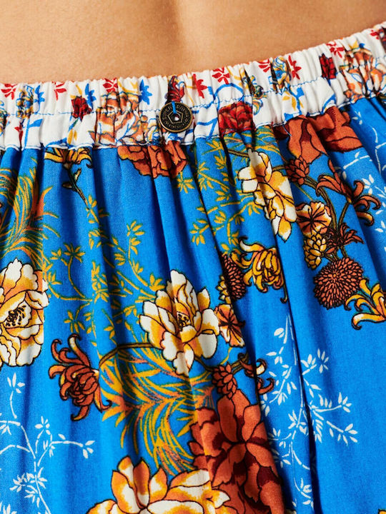 Ovin Vintage Mini Rock Blumen Türkis