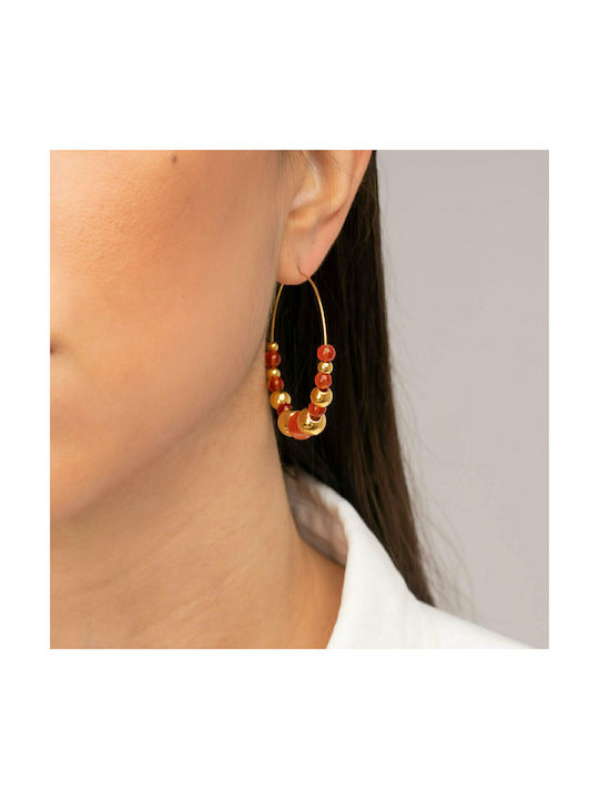 Excite-Fashion Earrings Hoops made of Steel Gold Plated