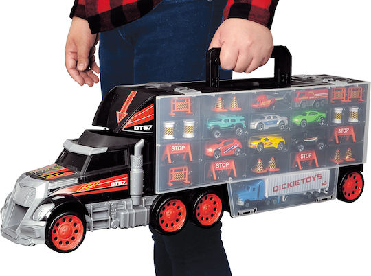 Dickie Set Camion Transportor Valiză și 7 Mașinuțe Set cu Camion pentru 3+ Ani