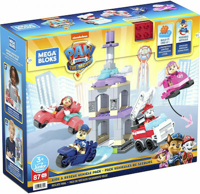 Mega Bloks Building Block Paw Patrol Ride & Rescue Vehicle Pack for 3+ years 87pcs