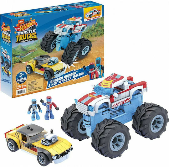 Mega Bloks Τουβλάκια Hot Wheels Rodger Dodger & Hot Wheels Racing για 5+ Ετών 251τμχ
