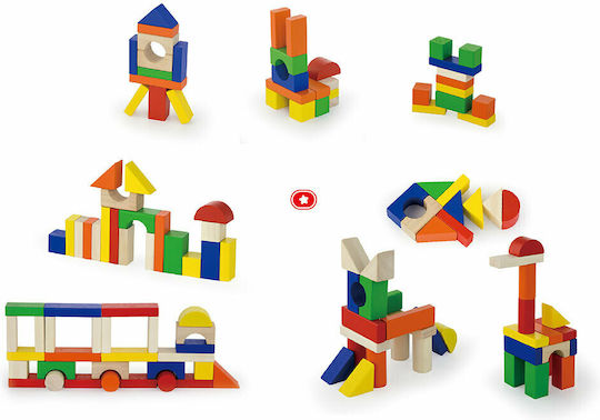 Viga Toys Blocks Construction Wooden for 2-5 years old Years 100pcs