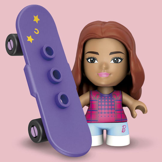 Mega Bloks Τουβλάκια Barbie Αθλήτρια Skateboard για 4+ Ετών 25τμχ