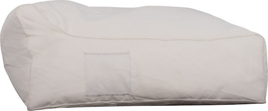 Bean Bag Chair Sunbed Waterproof Yamin White 140x140x60cm