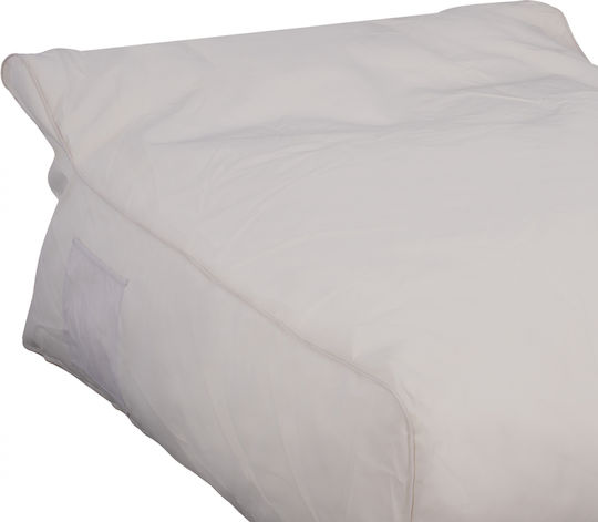 Bean Bag Chair Sunbed Waterproof Yamin White 140x140x60cm