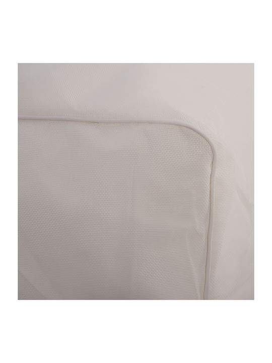 Πουφ Ξαπλώστρα Αδιάβροχη Yamin Λευκό 140x140x60cm