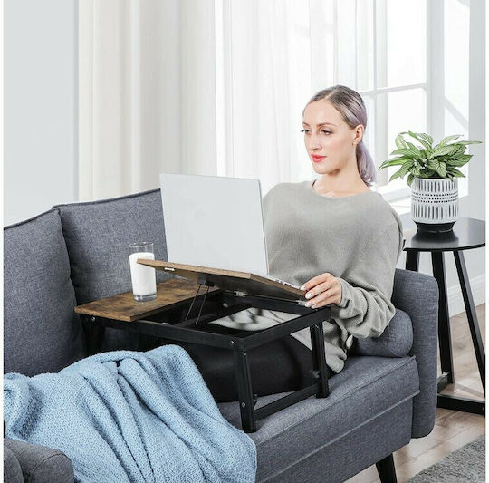 Songmics Τραπεζάκι για Laptop Ρουστίκ Στυλ Καφέ (LLD105B01)