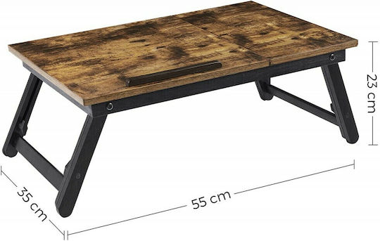 Songmics Τραπεζάκι για Laptop Ρουστίκ Στυλ Καφέ (LLD105B01)