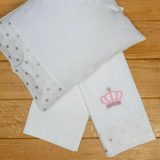abo Fox Baby Sheets Set Cradle Cotton Pink 75x100cm 3pcs