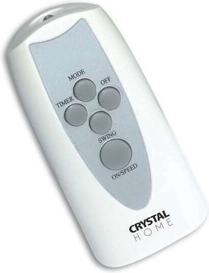 Crystal Home Air Comfort Control 40 Ανεμιστήρας Ορθοστάτης 50W Διαμέτρου 40cm με Τηλεχειριστήριο Λευκός