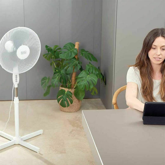 Black & Decker BXEFP40E Pedestal Fan 40W Fan Diameter 40cm White