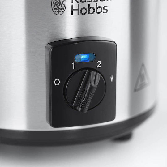 Russell Hobbs Compact Home Slow Cooker 110W με Χωρητικότητα 2lt Ασημί